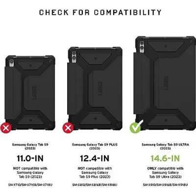 Uag Samsung Galaxy Tab S9 Ultra / S10 Ultra Metropolis Se Case - Black